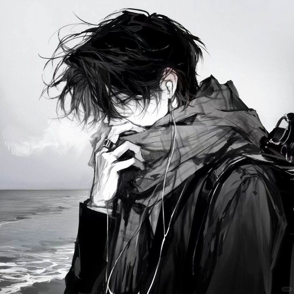 Top 100+ ảnh buồn anime nghệ thuật và sắc nét 4 Ảnh nền anime buồn màu trắng đen
