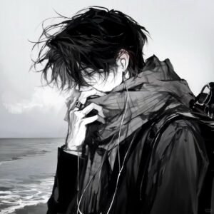 Trang chủ 74 Ảnh nền anime buồn màu trắng đen