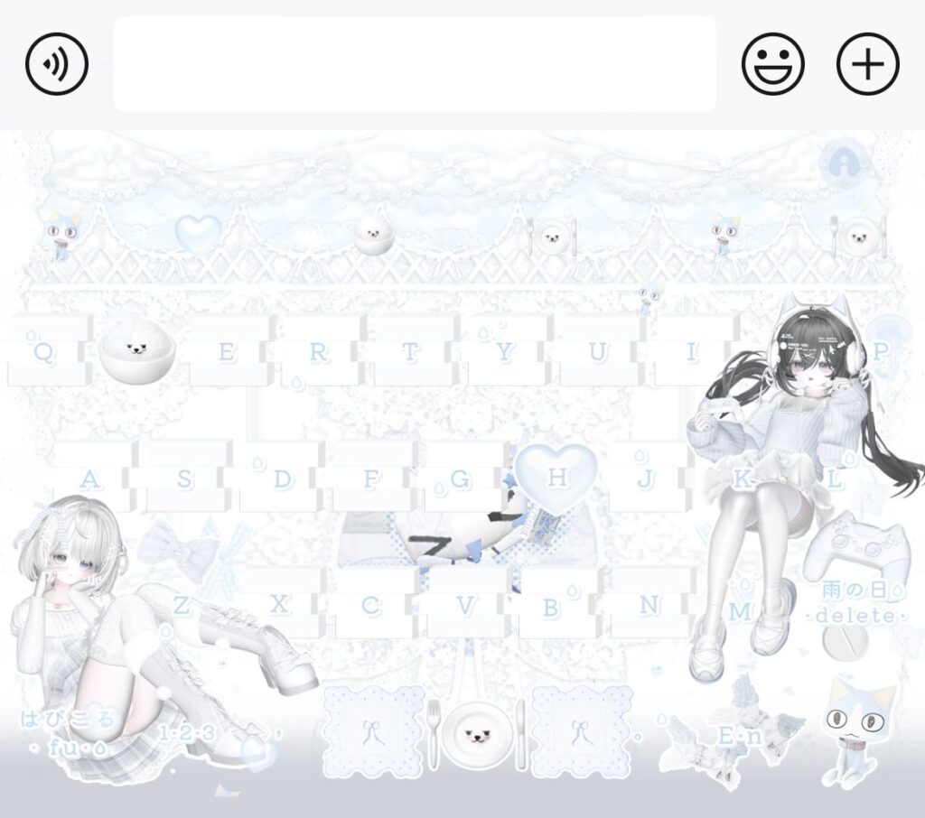 Ảnh nền bàn phím điện thoại cute phong cách anime