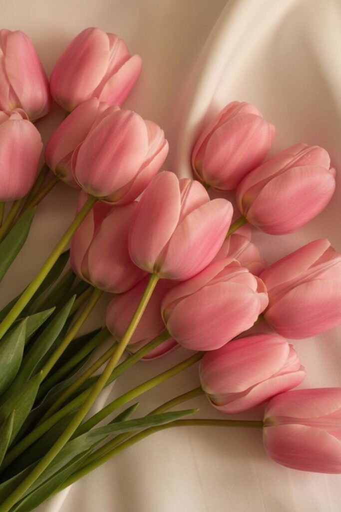 Hình Nền Hoa Tulip Đẹp 4K, Full HD cho Điện Thoại & Máy Tính 14 Ảnh hoa tulip hồng dịu dàng, nhẹ nhàng