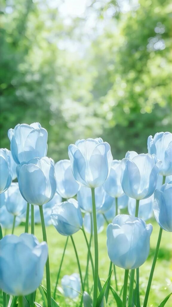 Hình Nền Hoa Tulip Đẹp 4K, Full HD cho Điện Thoại & Máy Tính 7 Hình nền hoa tulip xanh dương độc đáo cho điện thoại