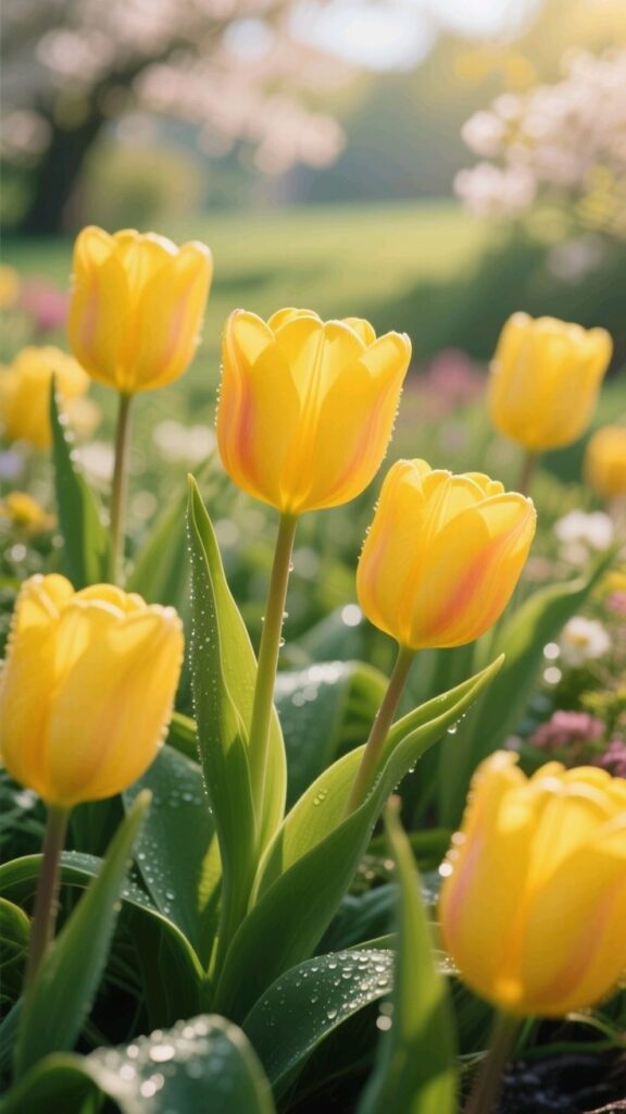 Hình Nền Hoa Tulip Đẹp 4K, Full HD cho Điện Thoại & Máy Tính 21 Ảnh nền hoa tulip màu vàng cho mobile