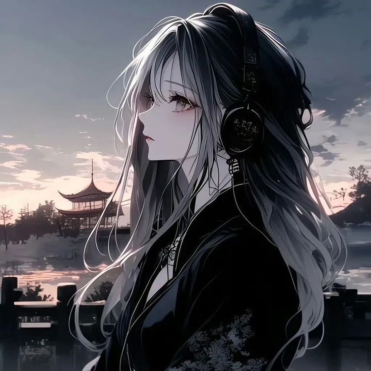 Hình ảnh anime nữ tâm trạng