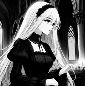 Trang chủ 35 Hình ảnh anime nữ trắng đen nghệ thuật