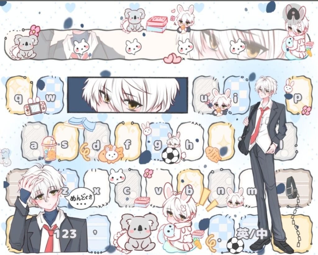 Hình nền bàn phím điện thoại phong cách anime, hoạt hình