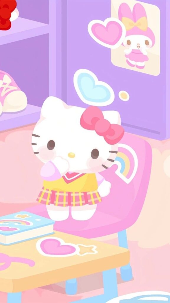 Ảnh Hello Kitty dễ thương cho bé gái