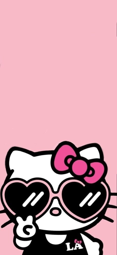 Ảnh nền Hello Kitty đeo kính