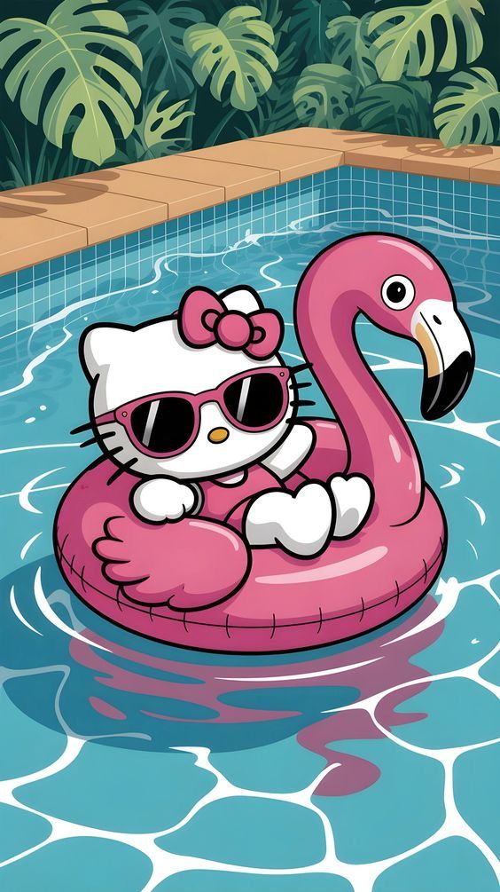 Ảnh Hello Kitty đeo kính cute