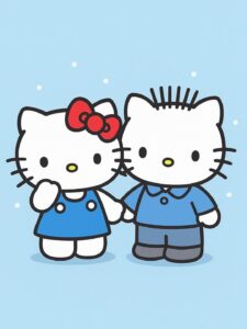 Trang chủ 195 Hình nền máy tính Hello Kitty dễ thương cho cặp đôi