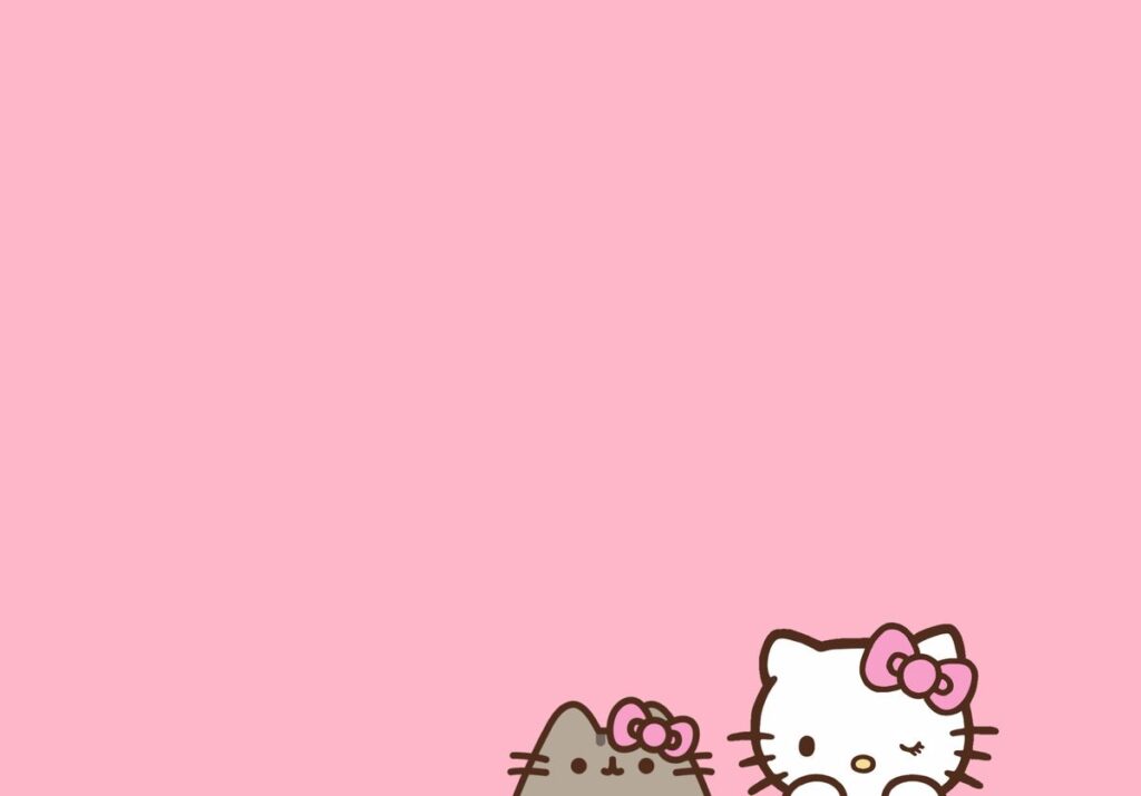 Hình nền Kitty đơn giản, dễ thương cho máy tính