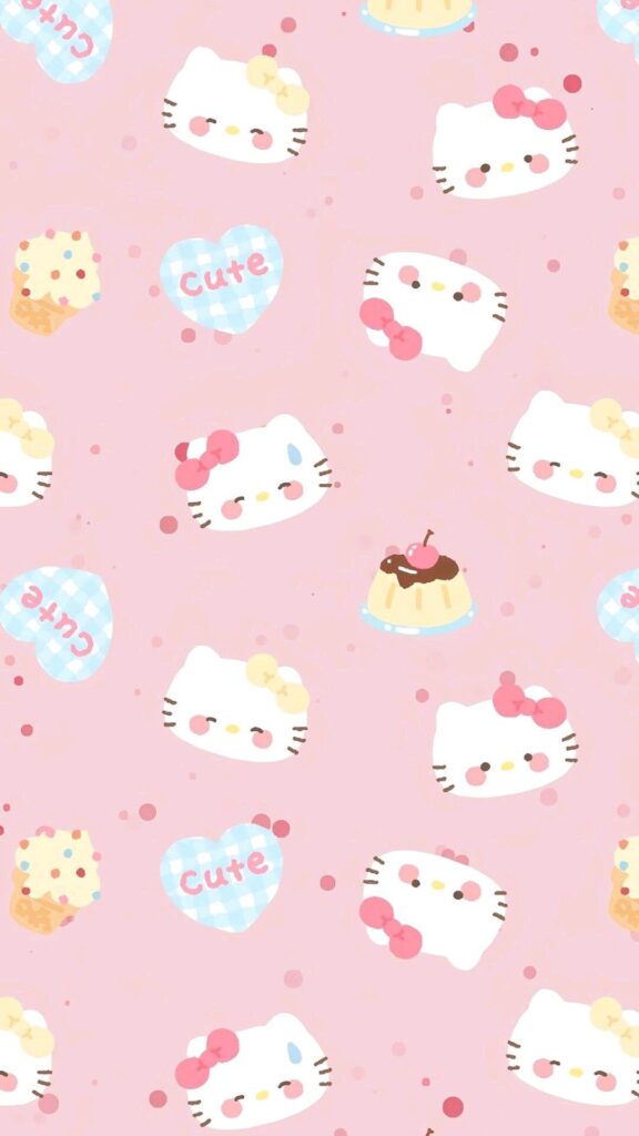 Ảnh nền Hello Kitty màu hồng