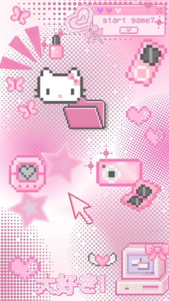 Ảnh nền Hello Kitty Y2K