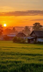 Trang chủ 120 Ảnh nền bầu trời hoàng hôn trên cánh đồng