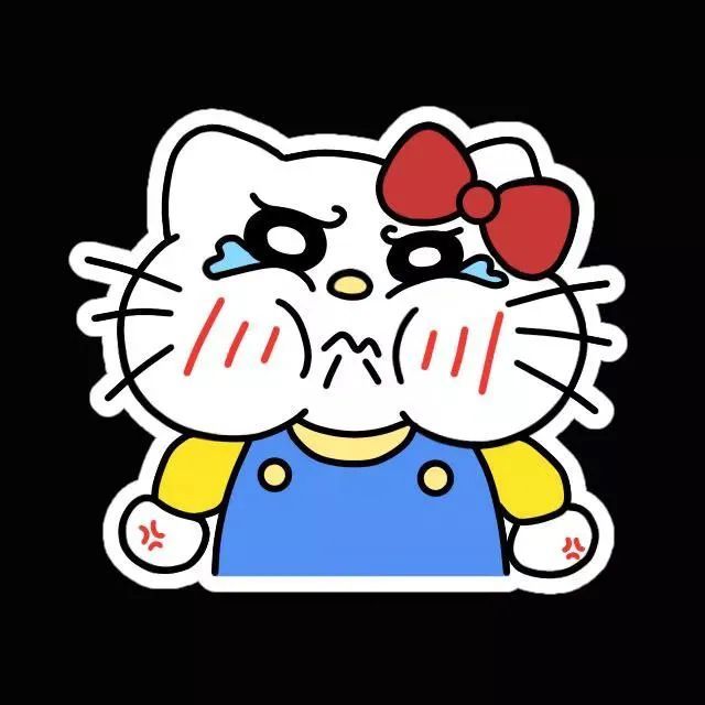 Meme Hello Kitty khóc mếu đáng yêu
