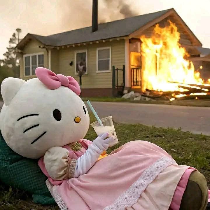 Ảnh avatar Hello Kitty vô tri, hài hước
