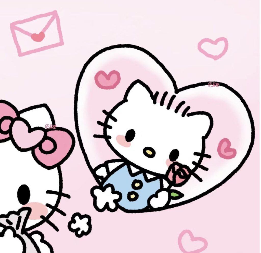 Top 350+ Ảnh Avatar Hello Kitty Cute, Vô Tri & Độc Lạ Nhất 2026 23 Ảnh avatar đôi Hello Kitty cho các cặp đôi