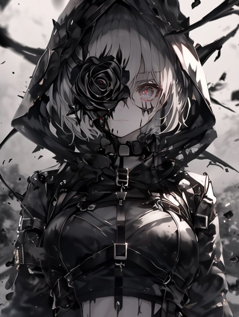 Hình ảnh anime nữ ngầu phong cách ma mị