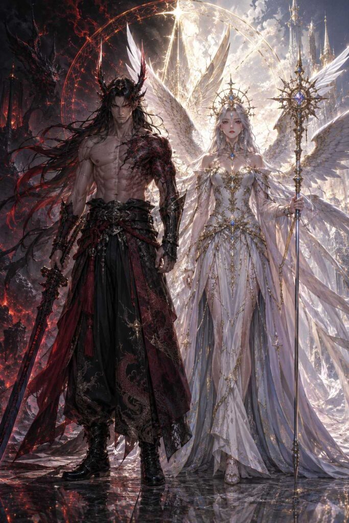 99+ Ảnh Ác Quỷ Anime Đẹp, Ngầu Lạnh Lùng Làm Avatar Cực Chất 58 Avatar đối lập giữa thiên thần và ác quỷ đẹp cho điện thoại, máy tính