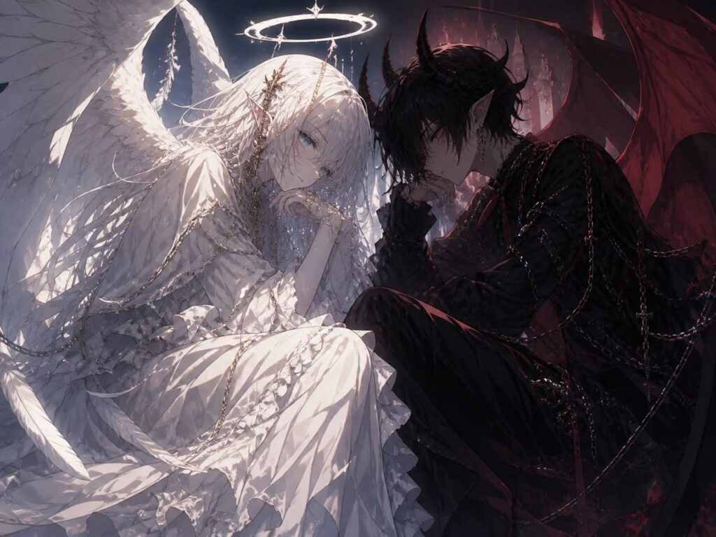 99+ Ảnh Ác Quỷ Anime Đẹp, Ngầu Lạnh Lùng Làm Avatar Cực Chất 60 Hình ảnh đối lập giữa thiên thần và ác quỷ cực đẹp và ngầu