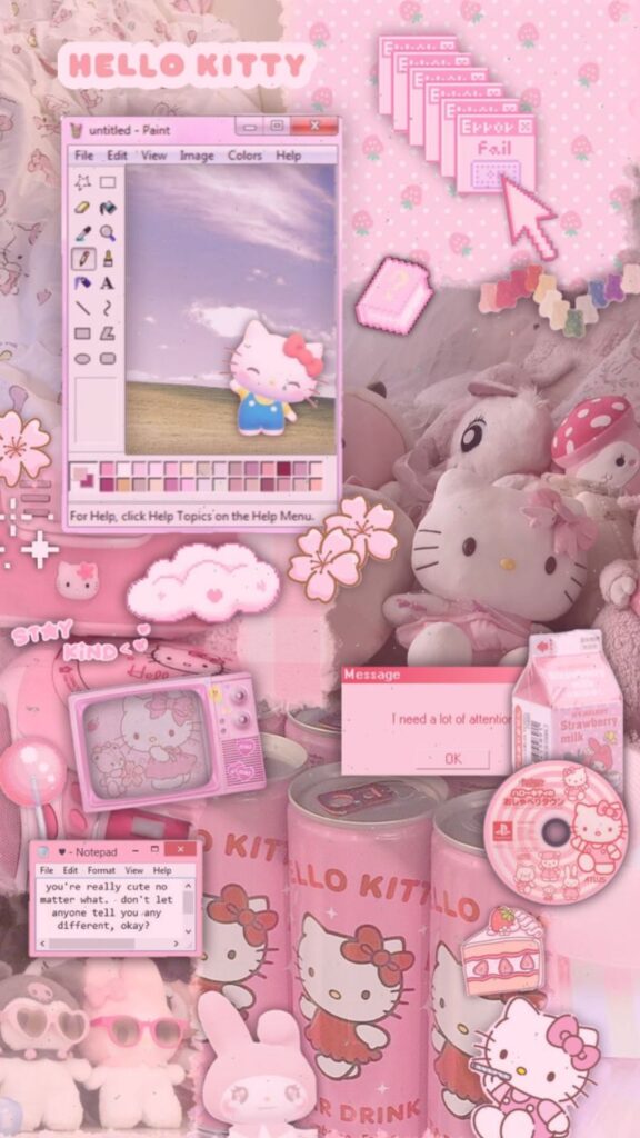 150+ hình ảnh Hello Kitty ngầu, cute làm hình nền độc đáo 6 Hình nền Hello Kitty ngầu phong cách Hiphop, Y2K cho điện thoại