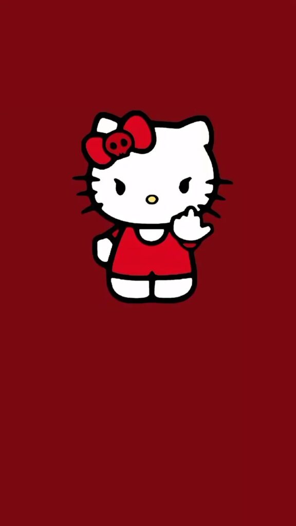 150+ hình ảnh Hello Kitty ngầu, cute làm hình nền độc đáo 16 Ảnh nền Hello Kitty vừa ngầu vừa vô tri, hài hước