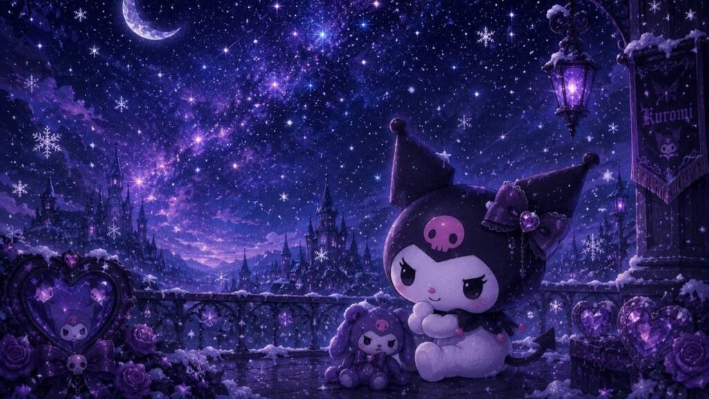 150+ Hình Nền Kuromi Cute, Ngầu 4K Cho Điện Thoại, PC 1 Hình nền Kuromi