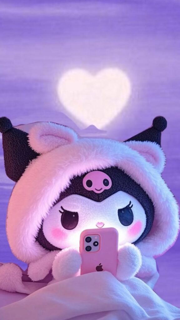 150+ Hình Nền Kuromi Cute, Ngầu 4K Cho Điện Thoại, PC 4 Hình nền Kuromi cute tone hồng tím