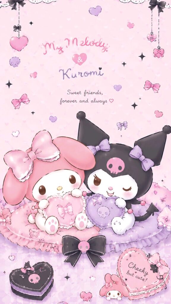 150+ Hình Nền Kuromi Cute, Ngầu 4K Cho Điện Thoại, PC 9 Ảnh nền Kuromi và Melody dễ thương
