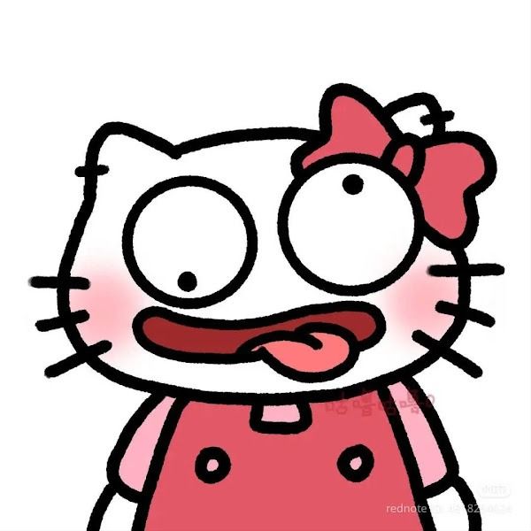 Hình ảnh Hello Kitty meme vô tri, sững sờ