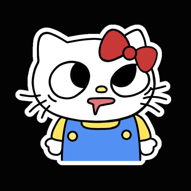 Ảnh Hello Kitty meme vô tri, cute