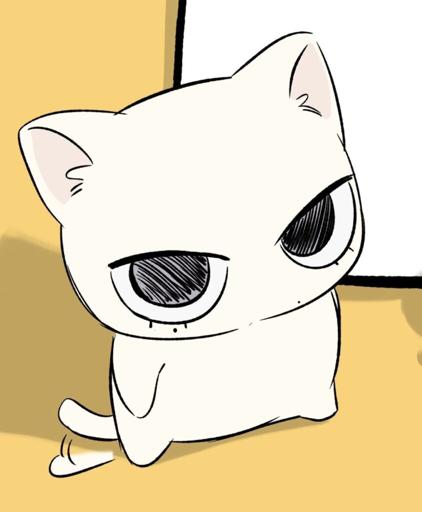 Ảnh mèo vô tri cute anime