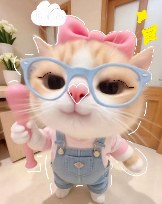 Ảnh đại diện mèo cute vô tri, dễ thương