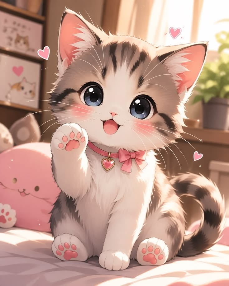Hình ảnh con mèo cute chibi