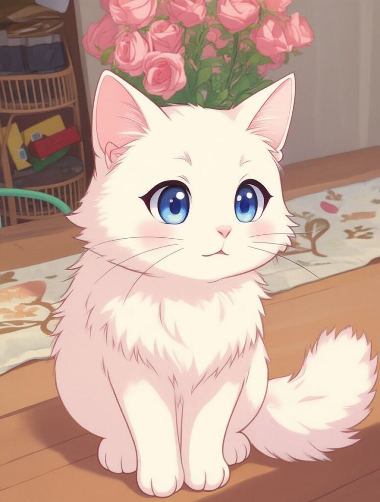 Hình ảnh mèo cute anime