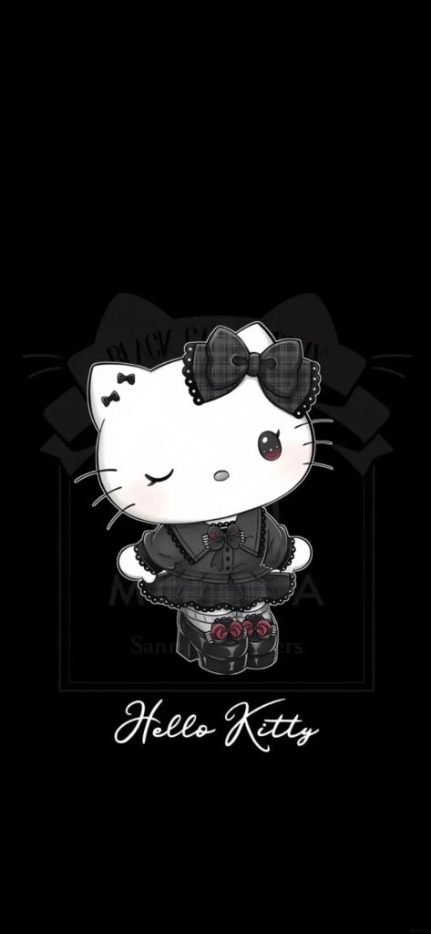 250+ Hình Nền Điện Thoại Hello Kitty Đẹp, Cute, Mới Nhất 2026 12 Hình nền điện thoại Hello Kitty màu đen