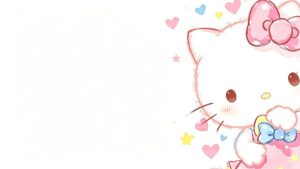 Hình nền Hello Kiity màu hồng