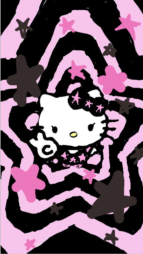 150+ Hình Nền Hello Kitty Màu Đen Ngầu, Cute Đẹp Nhất 13 Hình nền Hello Kitty màu hồng đen trendy