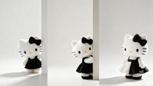 Hình nền Hello Kitty màu trắng