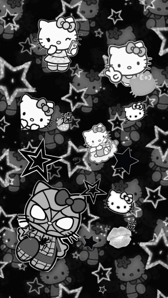 999+ Hình Nền Hello Kitty Màu Trắng Đẹp, Cute Nhất 2026 9 Hình nền Hello Kitty màu đen trắng cá tính, sắc nét cho điện thoại