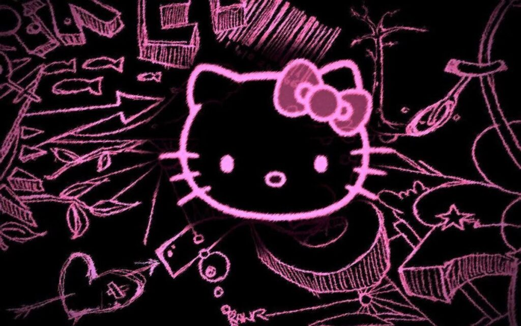 150+ Hình Nền Hello Kitty Màu Đen Ngầu, Cute Đẹp Nhất 22 Hình ảnh Hello Kitty màu đen cho laptop