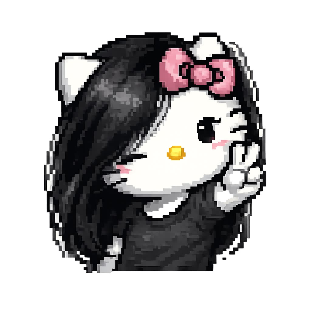 150+ Hình Nền Hello Kitty Màu Đen Ngầu, Cute Đẹp Nhất 27 Meme ảnh Hello Kitty cute, ngộ nghĩnh làm avatar